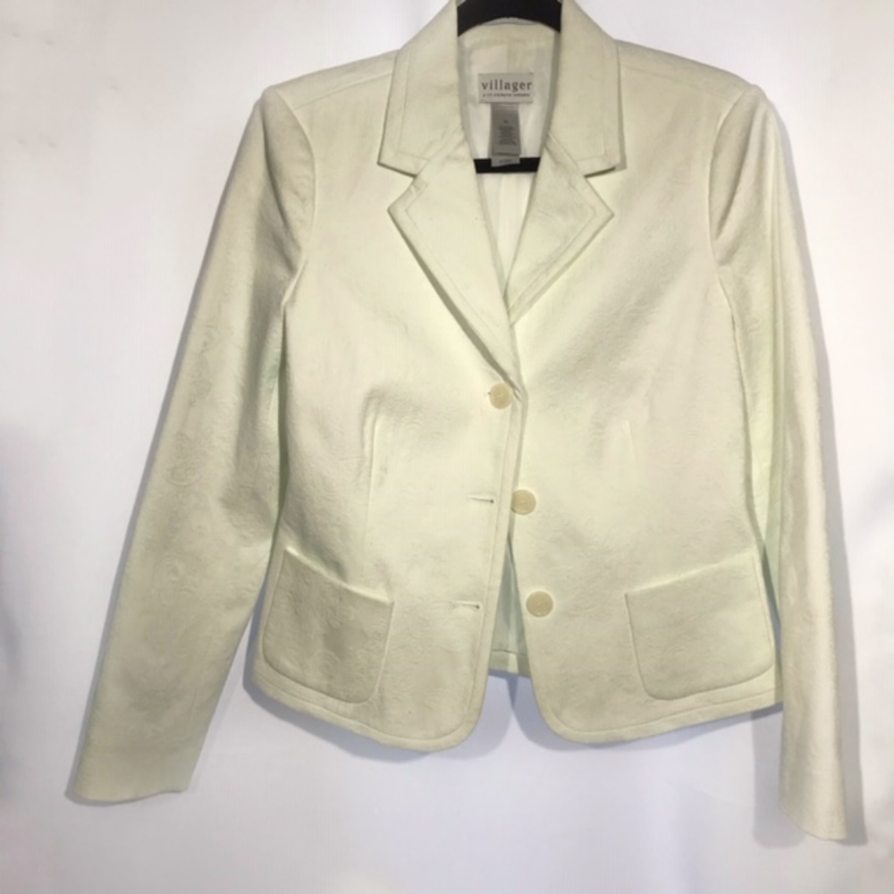 Villager by Liz Claiborne Ivory Blazer